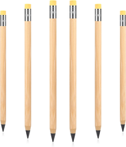 6 Pieces Inkless Pen Erasable Everlasting Wooden Pencil Inkless Wood Pen No Ink  - £16.19 GBP