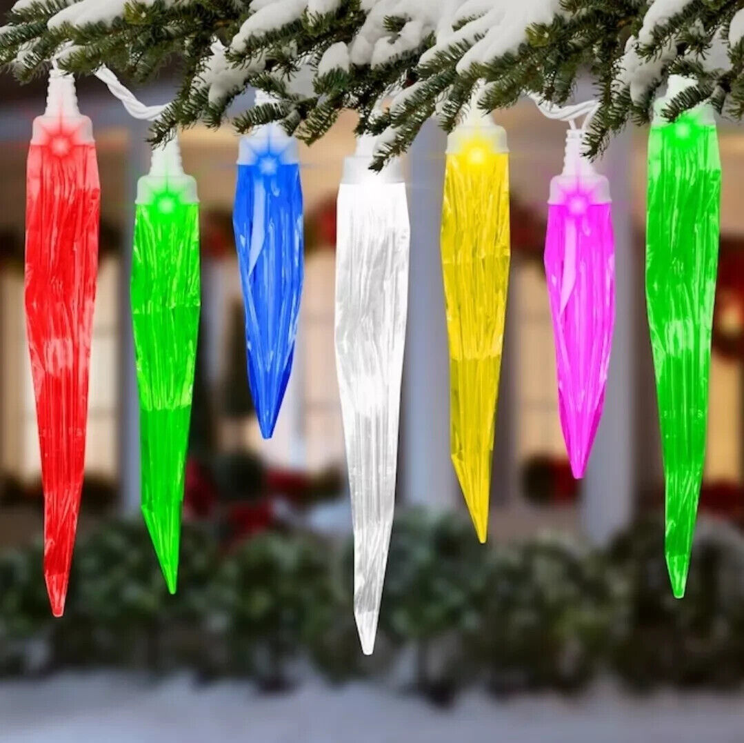 Orchestra of Light 24-Count Multi-function LED Plug-In Christmas Icicle Lights
