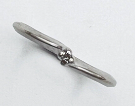 Vintage Signed 10K GTR White Gold Tiny Diamond Ring Size 6 - £58.40 GBP