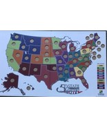 Littleton Coin Co Statehood Quarter Display USA Map 1999-2008 Coin Stora... - $14.84