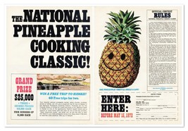 Pineapple Growers Association Hawaii Contest Vintage 1972 2-Page Magazine Ad - £9.66 GBP