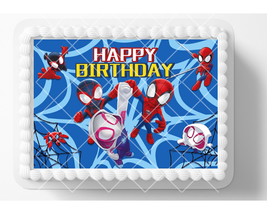 Super Hero Spider-Man Birthday Edible Image Cake Topper, by ToriBellas D... - $266.44 MXN