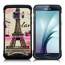 For Samsung Galaxy S7 - Hard Hybrid Impact Armor Case Cover Paris Eiffel Tower - £13.27 GBP