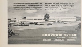 1954 Print Ad Lockwood Greene Western Electric Milwaukee,WI Distributing House - £12.69 GBP