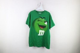 Vtg Mars Candy Mens Medium M&amp;Ms Candy All Over Print Green Candy T-Shirt Cotton - £24.39 GBP