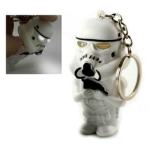 LED STORMTROOPER KEYCHAIN w LIGHT and SOUND Toy Keyring Key Chain Ring S... - $8.95