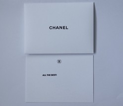 Authentic CHANEL Greeting Card &amp; Envelope ALL THE BEST Blank 13cm x 9cm Gift Set - £6.42 GBP