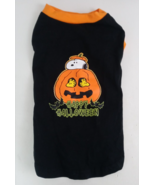 BARK Peanuts Halloween Snoopy Woodstock Pumpkin Tee Shirt Small For Dog - $128.48 MXN