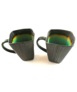 Baum Ceramic Brown Jade Galaxy Jade 14Oz Coffee Mugs Set Of Two - £7.77 GBP