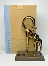 PartyLite Majestic Pride Giraffe &amp; Baby Tealight Holder Retired NIB P12A/P90655 - £27.51 GBP