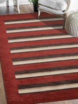 Glitzy Rugs UBSL00904L2604A17 9 x 12 ft. Hand Knotted Gabbeh Wool Contemporary R - £350.55 GBP