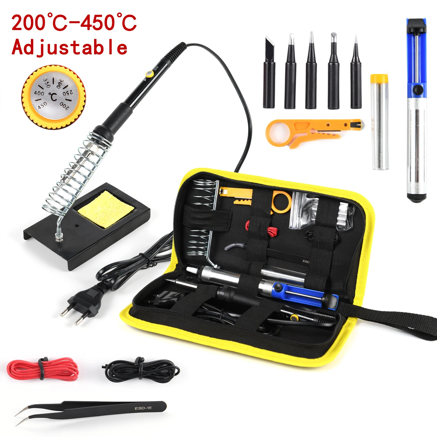 CAUTIN Soldering  with Digital multimeter kit Adjustable Temperature Auto Rangin - £198.28 GBP