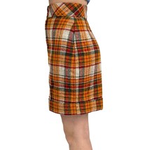 Vtg 70s Allison&#39;s Closet White Stag Wool Blend Plaid High Rise Cuffed Sh... - $50.64