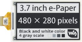 3.7inch E Paper E Ink Raw Display Compatible with Raspberry Pi 4B 3B 3B ... - £41.75 GBP