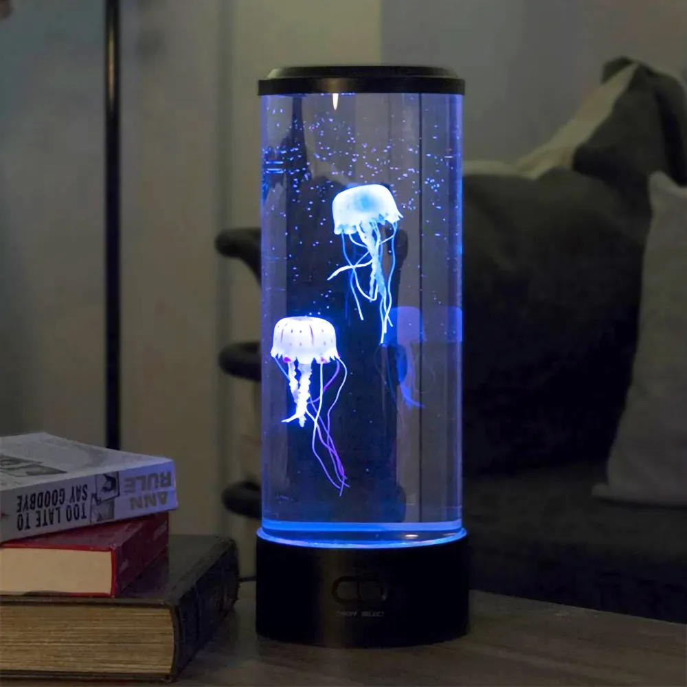 Jellyfish Lamp Aquarium Lampka Nocna 5 Colors Fancy LED USB Table Night ... - $32.73