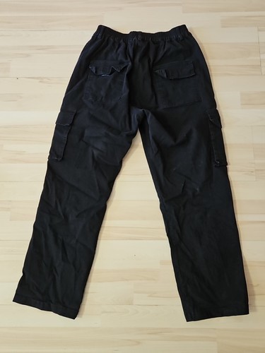 Spandex Waist Cargo Pants, 95% Cotton 5% Spandex, Mens L, Black Item image 6