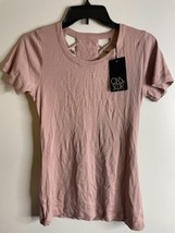 NWT Chaser Pink T Shirt  with Lace-up Back Size Medium - £11.71 GBP