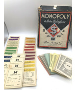 Vtg 1936 Black Board Edition Monopoly Replacement COMPLETE Property Card... - $554.91 MXN