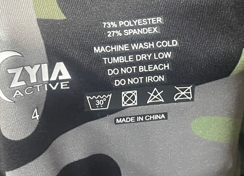 Zyia Active Women’s Athletic Leggings Size 4 Side Pockets Camo EXCELLENT CONDITI Item image 5
