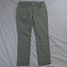 Jessica Simpson 27 / 4 Rolled Crop Skinny Green Stretch Denim Jeans - £10.16 GBP