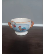 California Pantry Footed Soup/Cereal Bowl Rooster Handles Ceramic 2006 - $149.45 MXN
