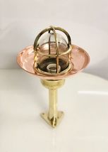 Old Wiska Marine Brass Ceiling Wall Lamp With Copper LAMPSHADE- Show Original... - £117.38 GBP