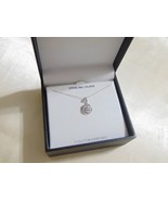 Department Store 18&quot; Sterling Silver Diamond Pendant Necklace C403 $100 - $71.99