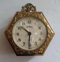 Seth Thomas Vintage Alarm Clock, Mother of Pearl Face, Germany - $23.36