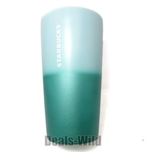 2020 Starbucks Ceramic Tumbler Green Teal Glitter Ombre Mug Cup 12oz Rare - £37.07 GBP