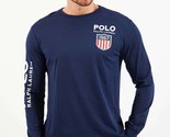 Polo Ralph Lauren Mens Classic-Fit Logo Long-Sleeve T-Shirt in Cruise Na... - £34.27 GBP