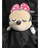 Disney Minnie Mouse Plush Sleepy Laying Pose Pink Polka Dot Dress Disney... - $38.30 CAD
