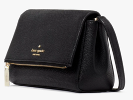 Kate Spade Leila Mini Zip Crossbody Bag Black Leather Purse KE487 NWT $329 FS - £86.33 GBP