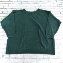 Express Tricot Sweater Womens Large Green Textured Long Sleeve Pullover Vintage - £23.20 GBP