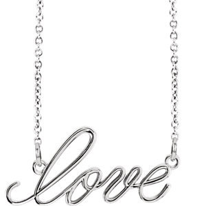 Love Necklace in 14K Gold - Yellow, White or Rose Gold Item image 2