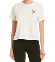 PUMA Womens Activewear Flourish Logo Touch of Life Tee Color White Size X-Large - £32.24 GBP