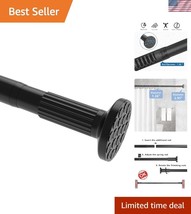Versatile Black Tension Curtain Rod - Adjustable 51-86 Inch, No Tools Re... - $68.99