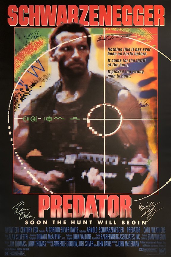 Predator Signed Movie Poster - $180.00