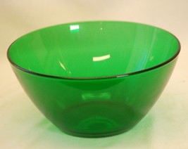 Arcoroc Forest Green Glass Mixing Bowl France - $21.77