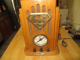 DC Comics Superman Collectors Edition Nostalgic Wood Radio - 1998 - Work... - £99.74 GBP