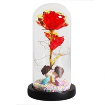 LED Enchanted Galaxy Rose 24K Gold Flower With Fairy String Lights A 03 - £24.52 GBP