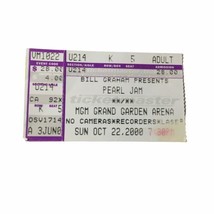 Pearl Jam Concert Ticket Stub Sun Oct 22nd 2000 MGM Grand Las Vegas NV - £26.53 GBP