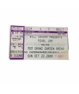 Pearl Jam Concert Ticket Stub Sun Oct 22nd 2000 MGM Grand Las Vegas NV - £26.00 GBP