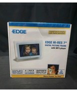 NEW Edge Hi-Res 7” Digital Picture Frame w/ MP3 Player &amp; Remote UNUSED S... - $424.96 MXN