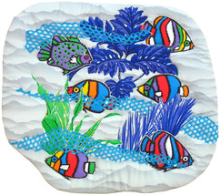 Crayon Fish in the  Sea: Quilted Art wall hanging - £308.70 GBP