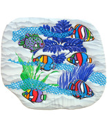 Crayon Fish in the  Sea: Quilted Art wall hanging - $385.00