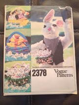 Vogue 2378 Easter Basket &amp; Transfers Bunny Duck Chick Sewing Craft Pattern Uncut - £9.84 GBP