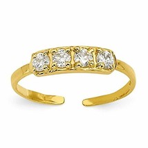 0.40 ct Round Moissanite 14k Yellow Gold Plated Toe/Midi Ring For Women&#39;s - £14.49 GBP