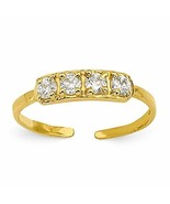 0.40 ct Round Moissanite 14k Yellow Gold Plated Toe/Midi Ring For Women&#39;s - £15.49 GBP