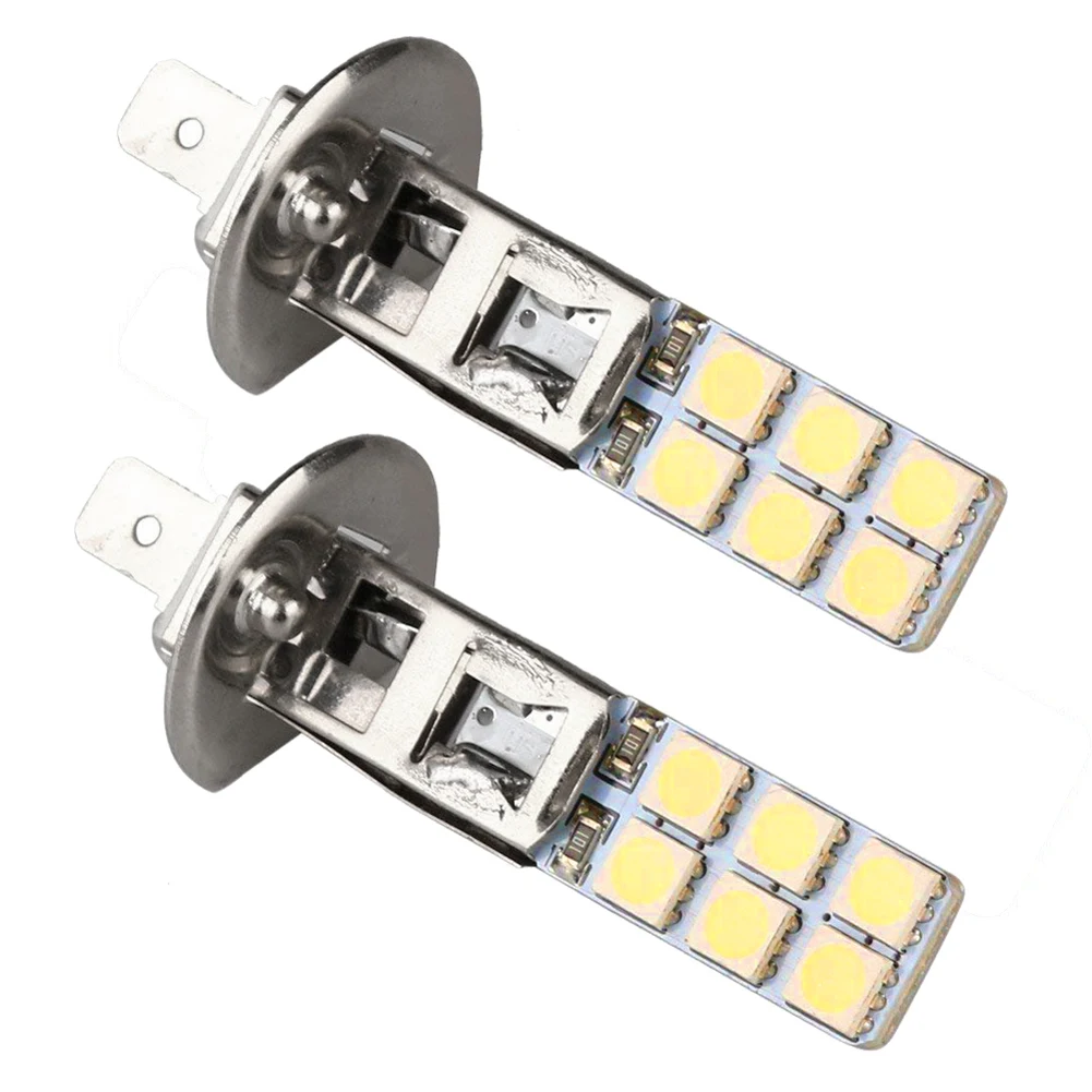 2PCS/Set Car Light H1 LED High Power Fog Day Running Bulb 5050 6000K Super Bri - £11.14 GBP