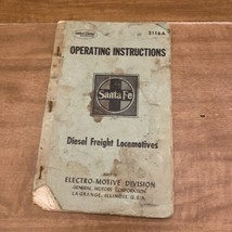 Santa Fe 2116A Operating Instructions Diesel Freight Locomotives Damaged - $12.00